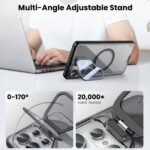 For Samsung Galaxy S26 Ultra Clear Case for Magnetic, Biodegradable Material, Never Yellow, Adjustable Kickstand, Full Camera