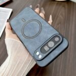 Retro Busienss Sheepskin Smooth-Touch Magnetic Slim Case for Google Pixel 10A 10 Proxl 9 8 7 Pro TPU Frame Shockproof Slim Cover