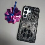 Handmade Genuine Crocodile Leather Phone Case for Samsung Galaxy S26 Ultra S25Ultra 3D Real Alligator Skin Hard Armor Back Cover