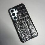 Handmade Genuine Crocodile Leather Phone Case for Samsung Galaxy S26 Ultra S25Ultra 3D Real Alligator Skin Hard Armor Back Cover