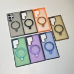 20PCS Matte Hard Magnetic Charging Case for Samsung S26 S22 S23 S24 S25 plus Ultra FE Magsafe Plastic Case with Kickstand