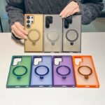 20PCS Matte Hard Magnetic Charging Case for Samsung S26 S22 S23 S24 S25 plus Ultra FE Magsafe Plastic Case with Kickstand