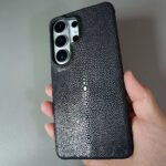 Handmade Genuine Stingray Leather Case for Samsung Galaxy S26 Ultra S25Ultra Real Pearl Fish Skin Hard Shockproof Back Cover