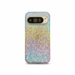 Lingge Rainbow Sparkle Pink Gradient,For  Pixel 9 10 Pro XL10A 9A 10Pro Phone Case, Waterproof and anti Yellowing Cover