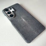 Handmade Genuine Stingray Leather Case for Samsung Galaxy S26 Ultra S25Ultra Real Pearl Fish Skin Hard Shockproof Back Cover