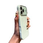 AI Button Clear Window Magsafe Case for Iphone 17 Pro Max, Liquid Silicone Cover with One-Click Shortcut & Magnetic Protection