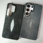 Handmade Genuine Stingray Leather Case for Samsung Galaxy S26 Ultra | Real Pearl Fish Skin Shockproof Hard Armor Back Cover