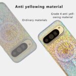 Lingge Rainbow Sparkle Pink Gradient,For  Pixel 9 10 Pro XL10A 9A 10Pro Phone Case, Waterproof and anti Yellowing Cover