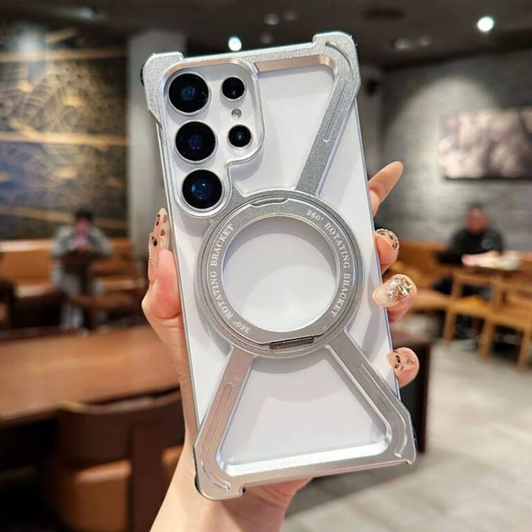 For Samsung Galaxy S26 Ultra Skeleton Bumper Case Titanium Military Grade Drop Tested 360 Rotating Kickstand Ring Quick Charge