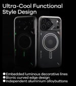 For Iphone 17 Pro Max/17 Pro Magnetic Compatible Case with Physical Camera Control Button Heat Dissipation Translucent