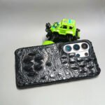 Handmade Genuine Crocodile Leather Phone Case for Samsung Galaxy S26 Ultra S25Ultra 3D Real Alligator Skin Hard Armor Back Cover