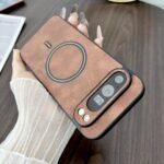 Retro Busienss Sheepskin Smooth-Touch Magnetic Slim Case for Google Pixel 10A 10 Proxl 9 8 7 Pro TPU Frame Shockproof Slim Cover