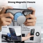 For Samsung Galaxy S26 Ultra Clear Case for Magnetic, Biodegradable Material, Never Yellow, Adjustable Kickstand, Full Camera