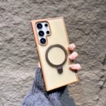 20PCS Matte Hard Magnetic Charging Case for Samsung S26 S22 S23 S24 S25 plus Ultra FE Magsafe Plastic Case with Kickstand